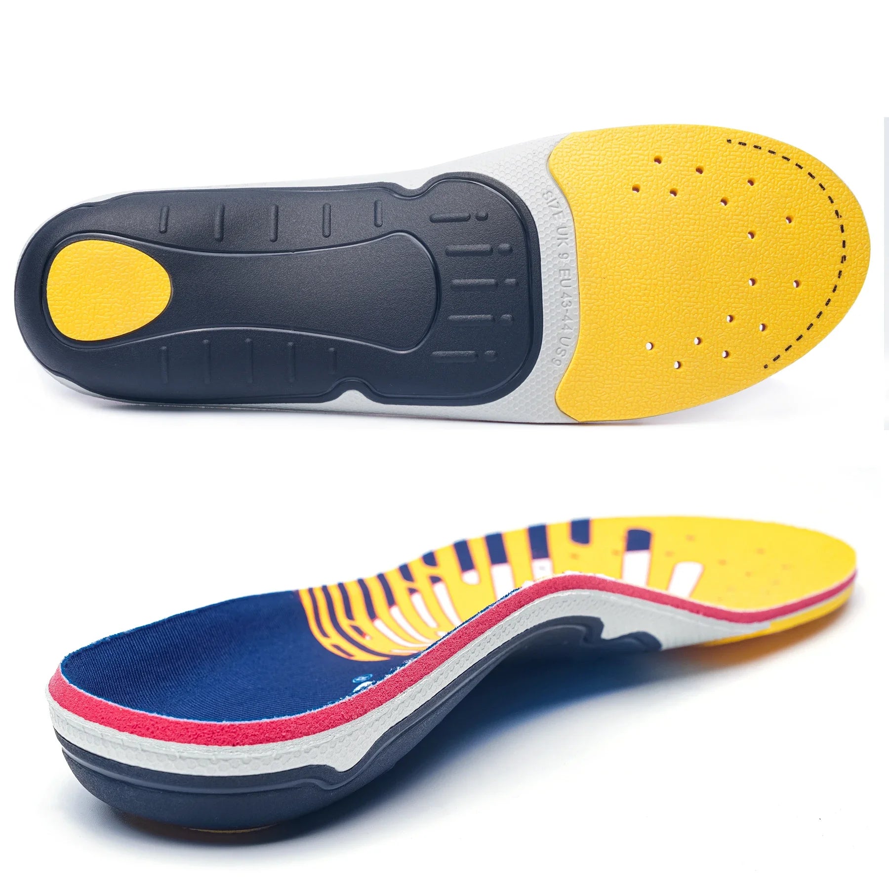 Severe Flat Foot Orthotic Insole Plantar Fasciitis Relieve Heel Pain Arch Support Shoes Insert For Women Men Sneakers Boots Sole